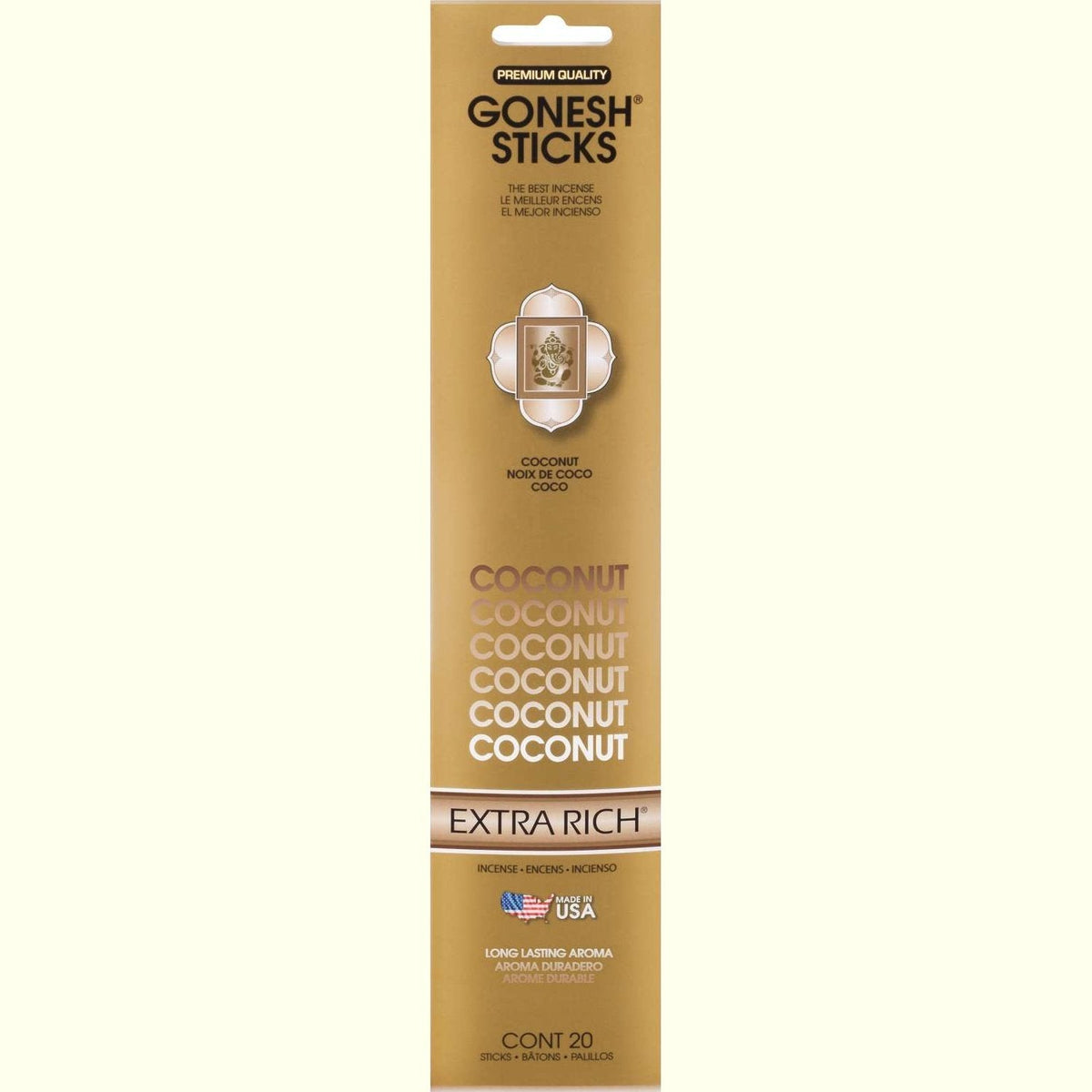 Gonesh Stick Extra Rich Coconut 20 Piece