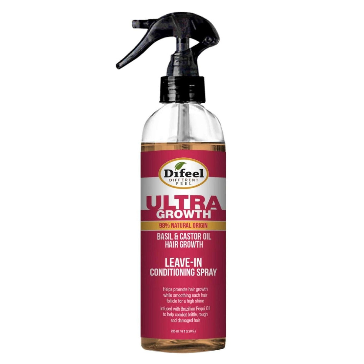 Sunflower Difeel Ultra Growth Leave In Conditioning Spray With Basil Castor Oil 6 Oz
