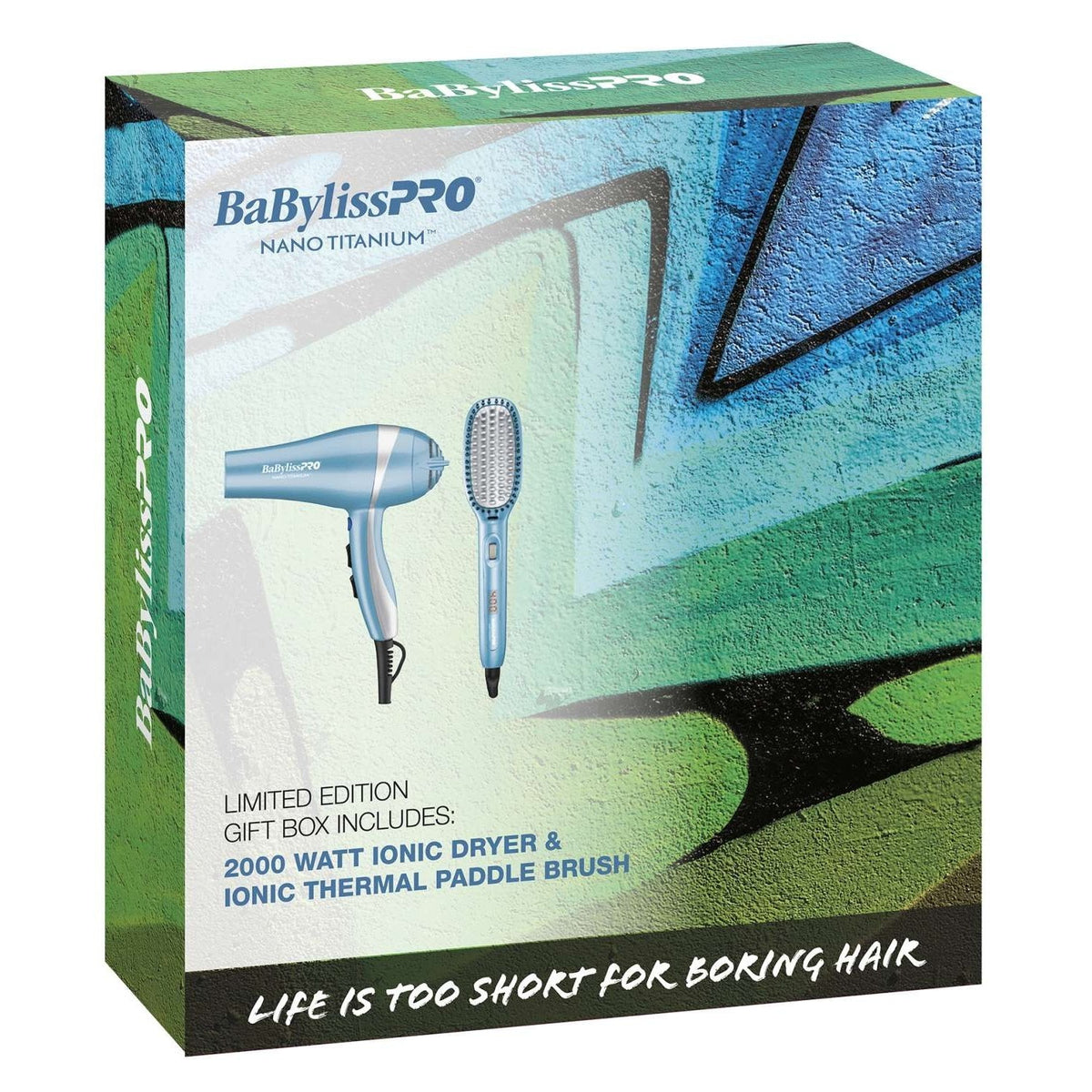 Babyliss Nt Limiterd Edition Gift Box 2000W Ionic Dryer Ionic Thermal Paddle Brush