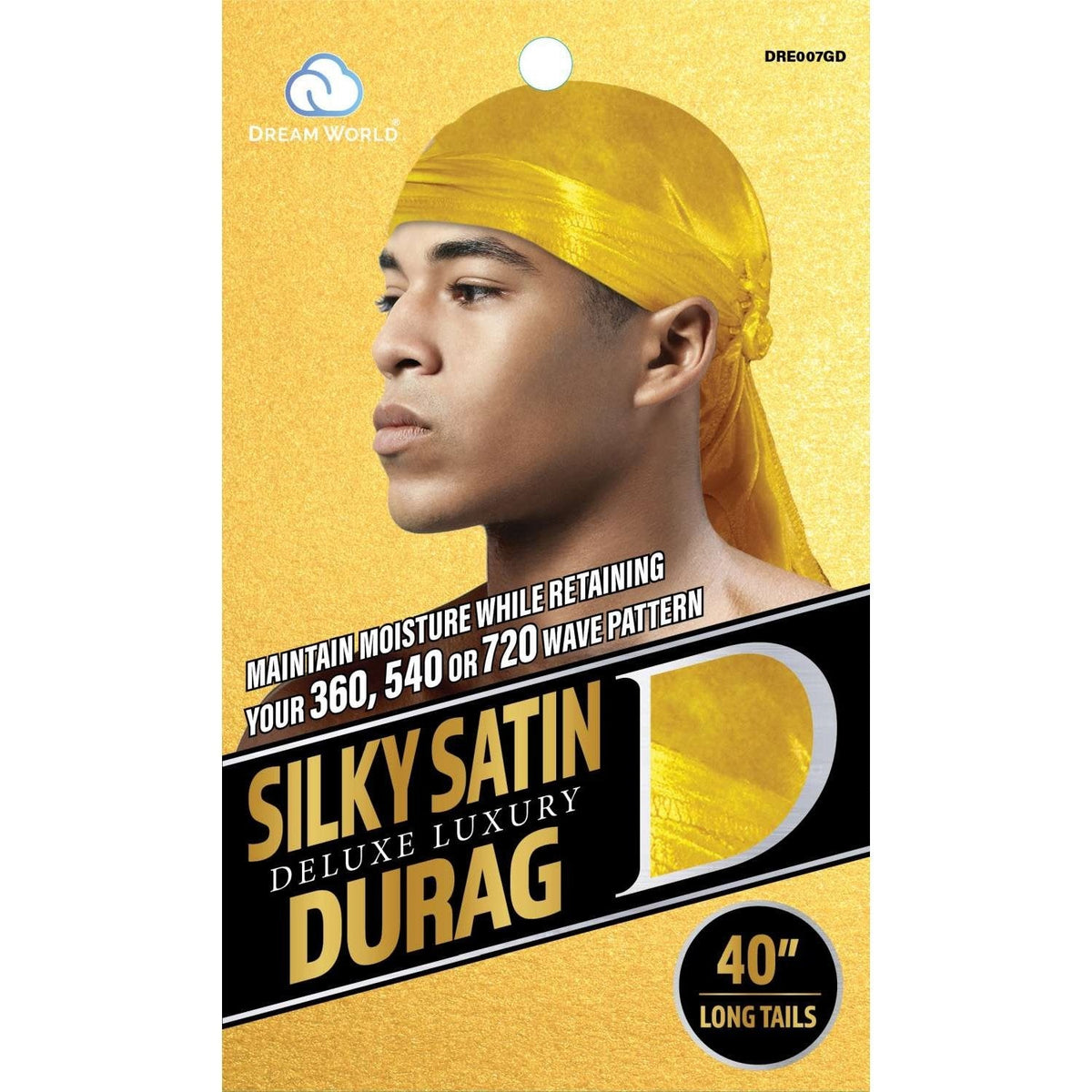 Dream Men Durag Smooth Thick Gold