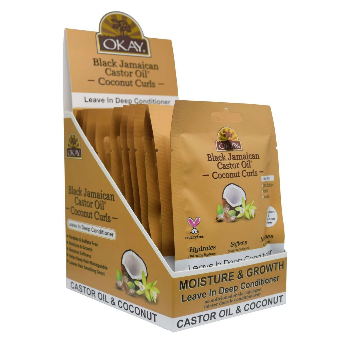 Okay Black Jamaican Castor Oil Coconut Leave In Conditioner