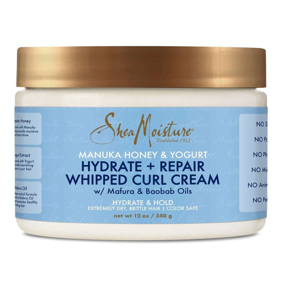 Shea Moisture Manuka Honey Yogurt Hydrate Repair Whipped Curl Cream