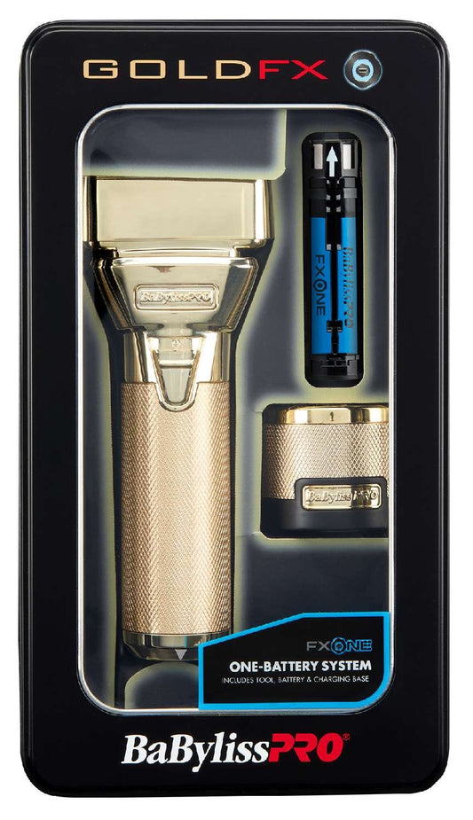 BABYLISSPRO GOLDFX ONE ALL METAL INTERCHANGEABLE BATTERY FOIL SHAVER