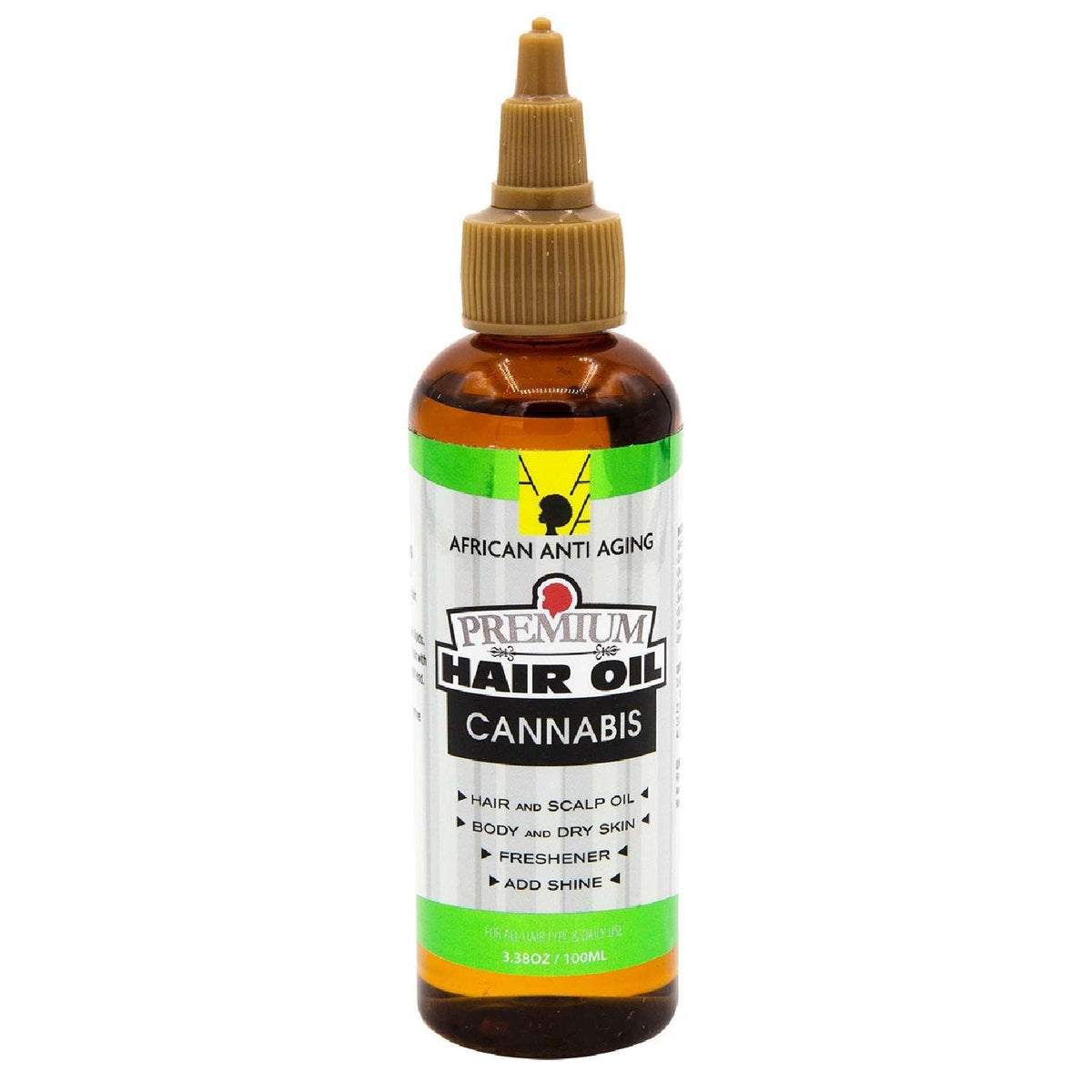 African Anti Aging Premium Hair Oil  Cannabis 3.38 Oz