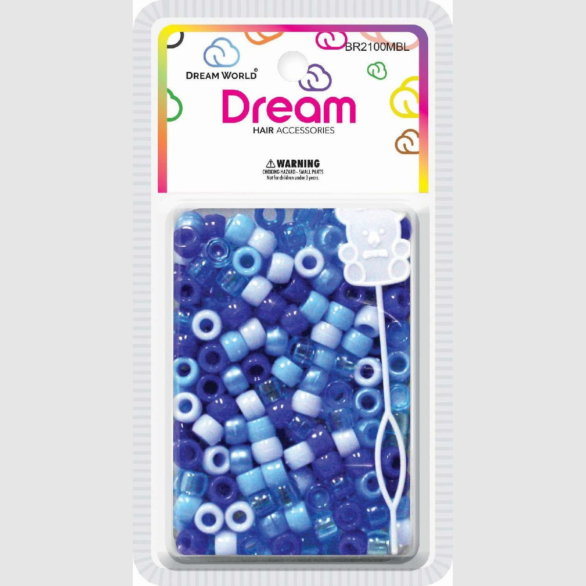 Chloe Bead Round 200 Mix Blue