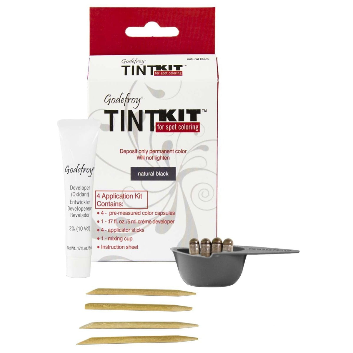 Instant Eyebrow Tint Sensitive - 12 Pc Display - 3 Jet Black  3 Nat Black. 3 Dk Brown  3 Med Brown